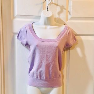Purple Gap Scoop Neck Top